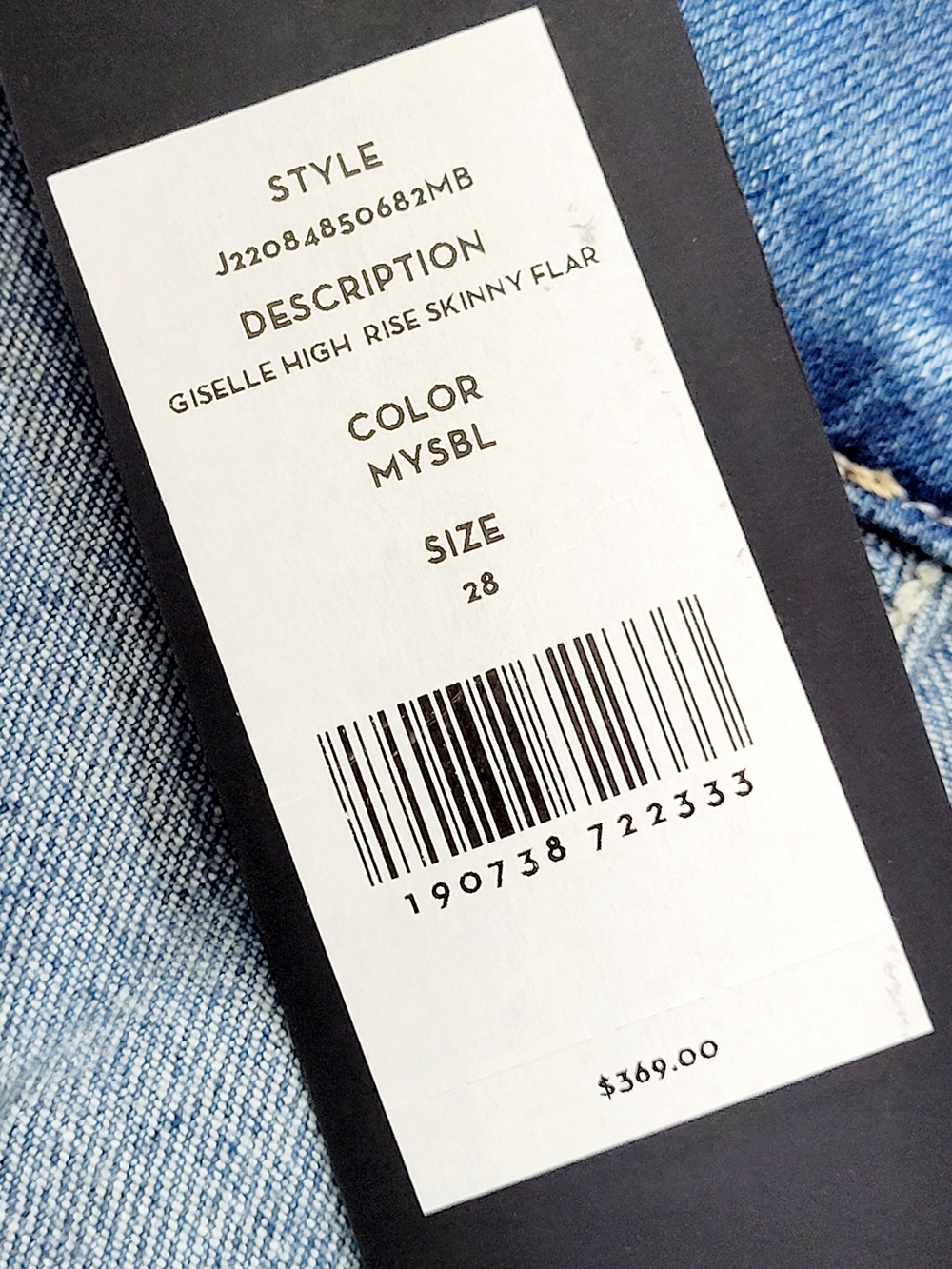 NWT VERONICA BEARD Giselle Flare Extra High Rise Belted Jeans Mystic Blue 28 New - Picture 6 of 14